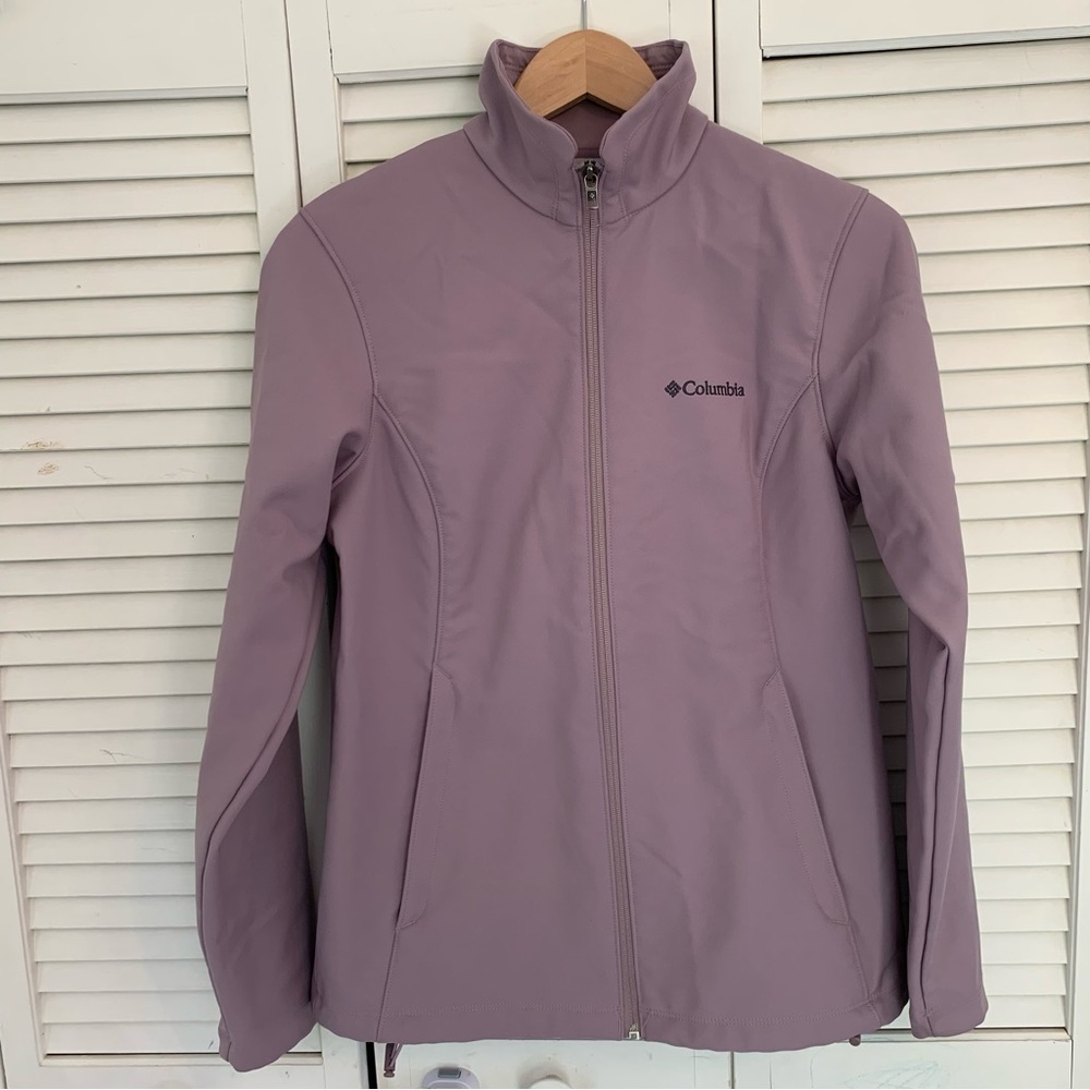 Columbia Women’s Softshell Jacket Small Purple Lilac Full Zip Pockets‎ Gorpcore